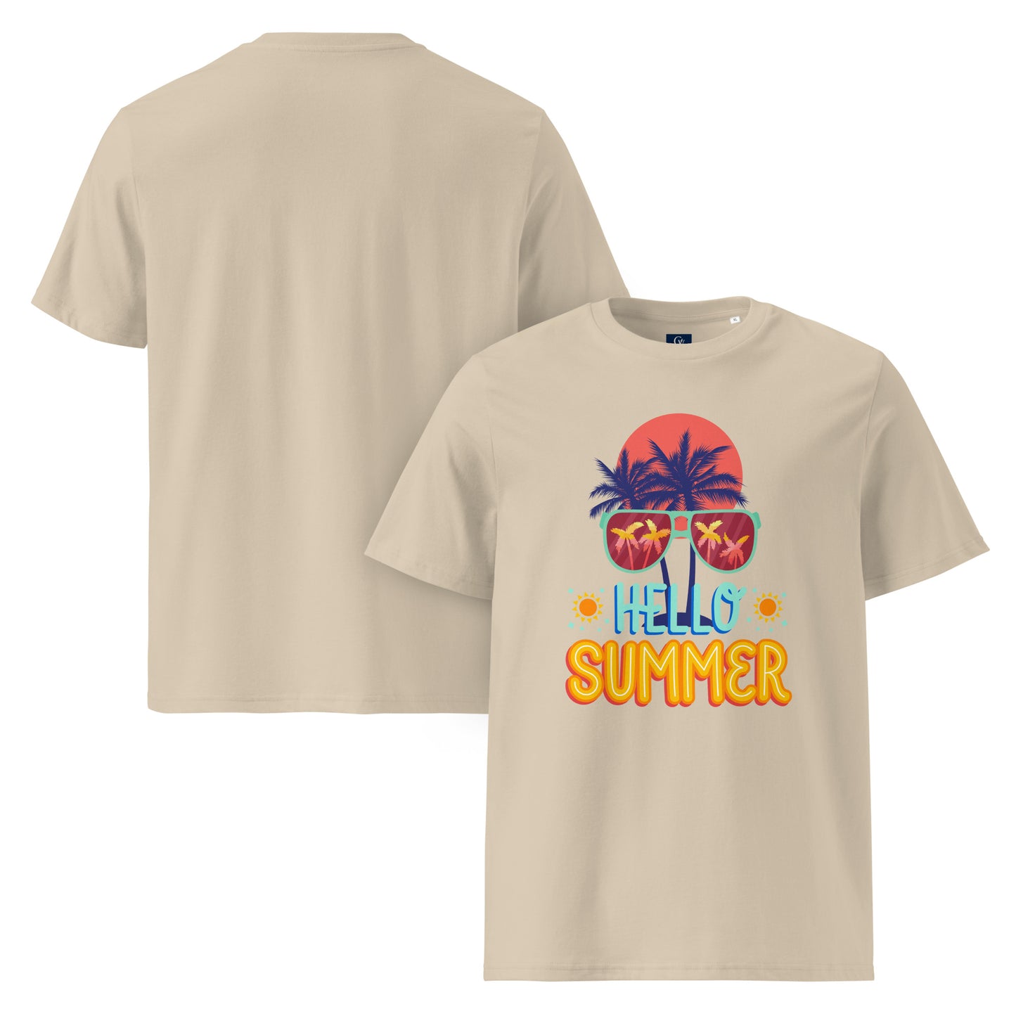 Organic summer t-shirt breathable unisex cotton eco-friendly
