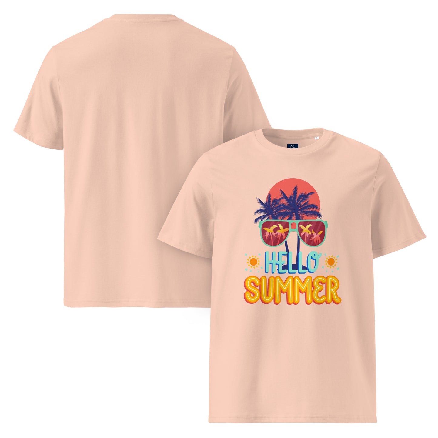 Organic summer t-shirt breathable unisex cotton eco-friendly