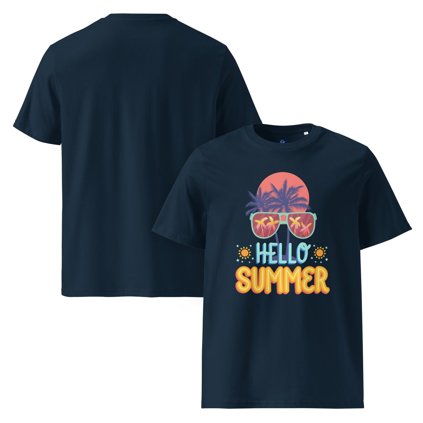 Organic summer t-shirt breathable unisex cotton eco-friendly