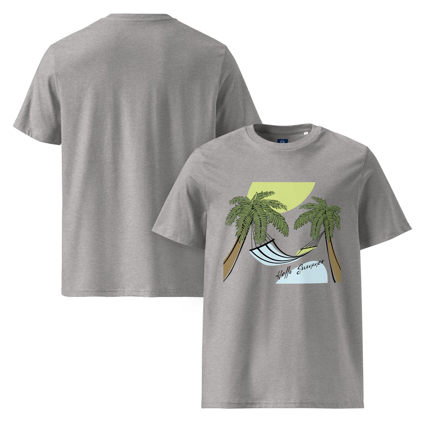Organic summer t-shirt breathable unisex cotton eco-friendly