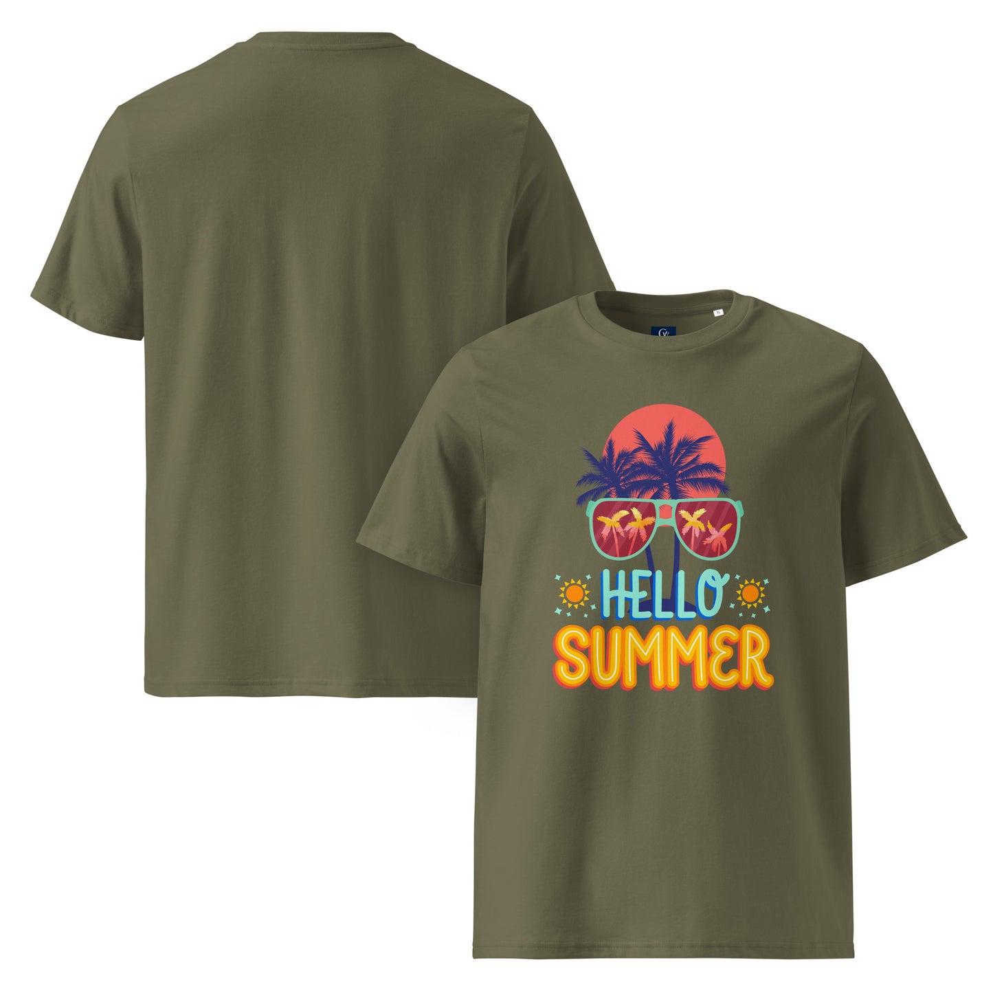 Organic summer t-shirt breathable unisex cotton eco-friendly