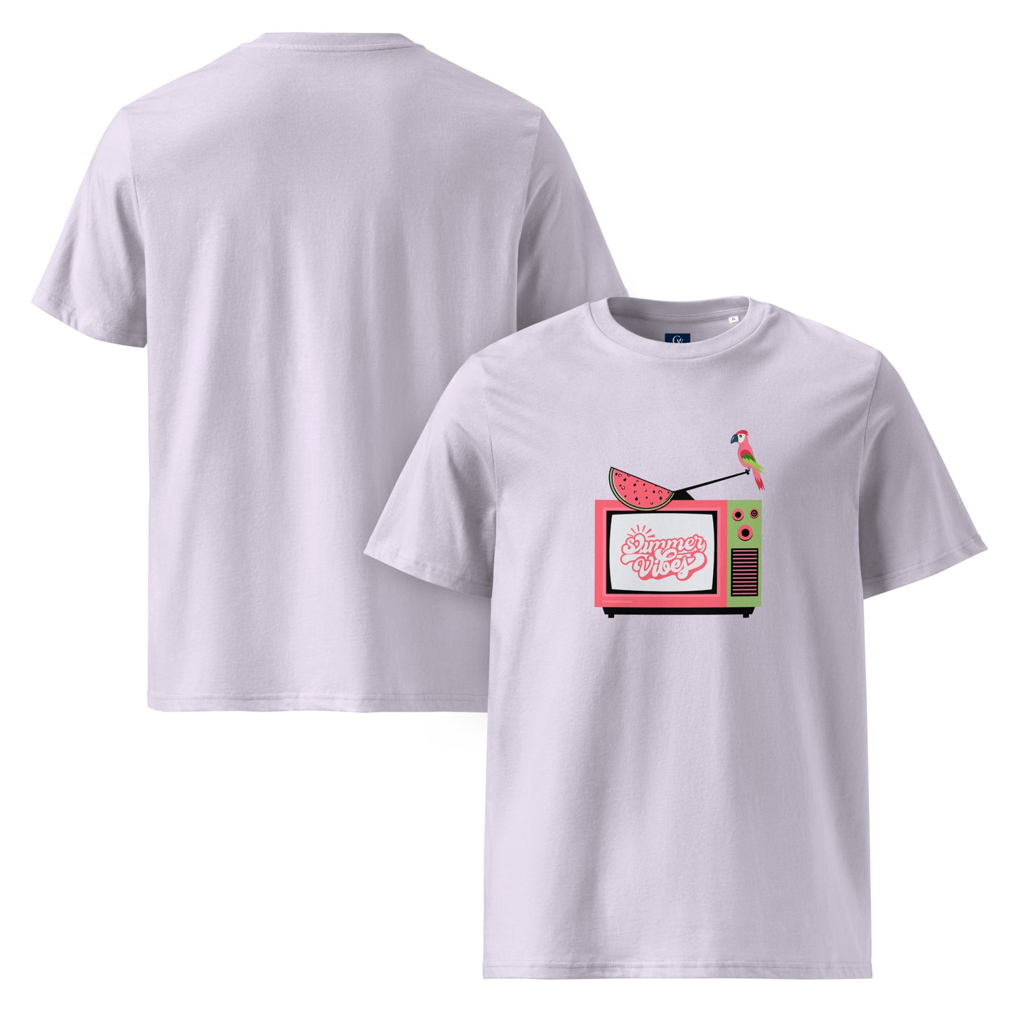 Organic summer t-shirt breathable unisex cotton eco-friendly