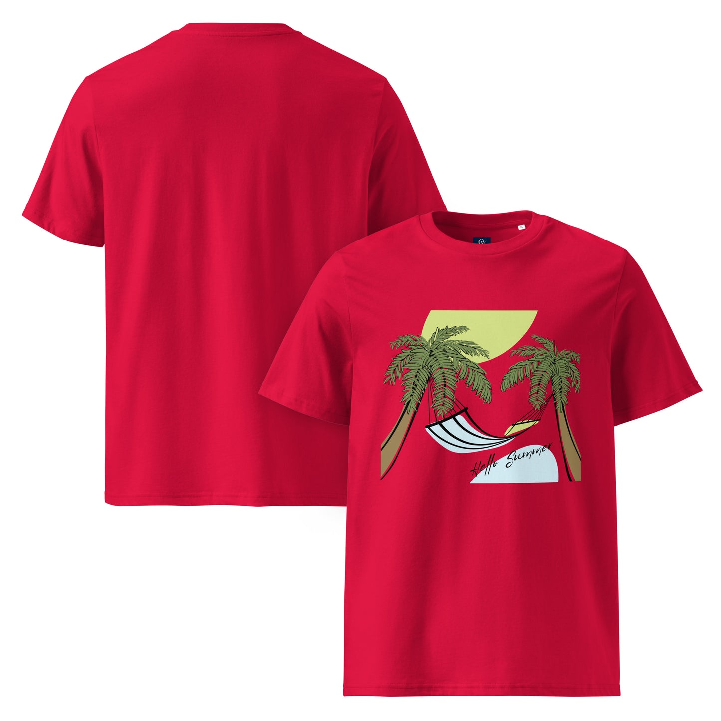 Organic summer t-shirt breathable unisex cotton eco-friendly