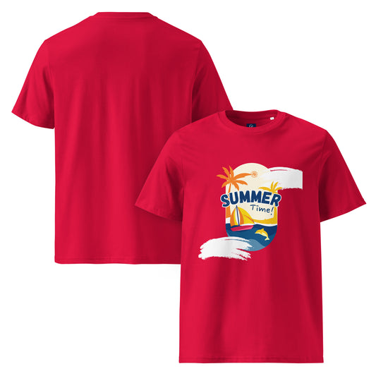 Organic summer t-shirt breathable unisex cotton eco-friendly