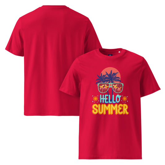 Organic summer t-shirt breathable unisex cotton eco-friendly