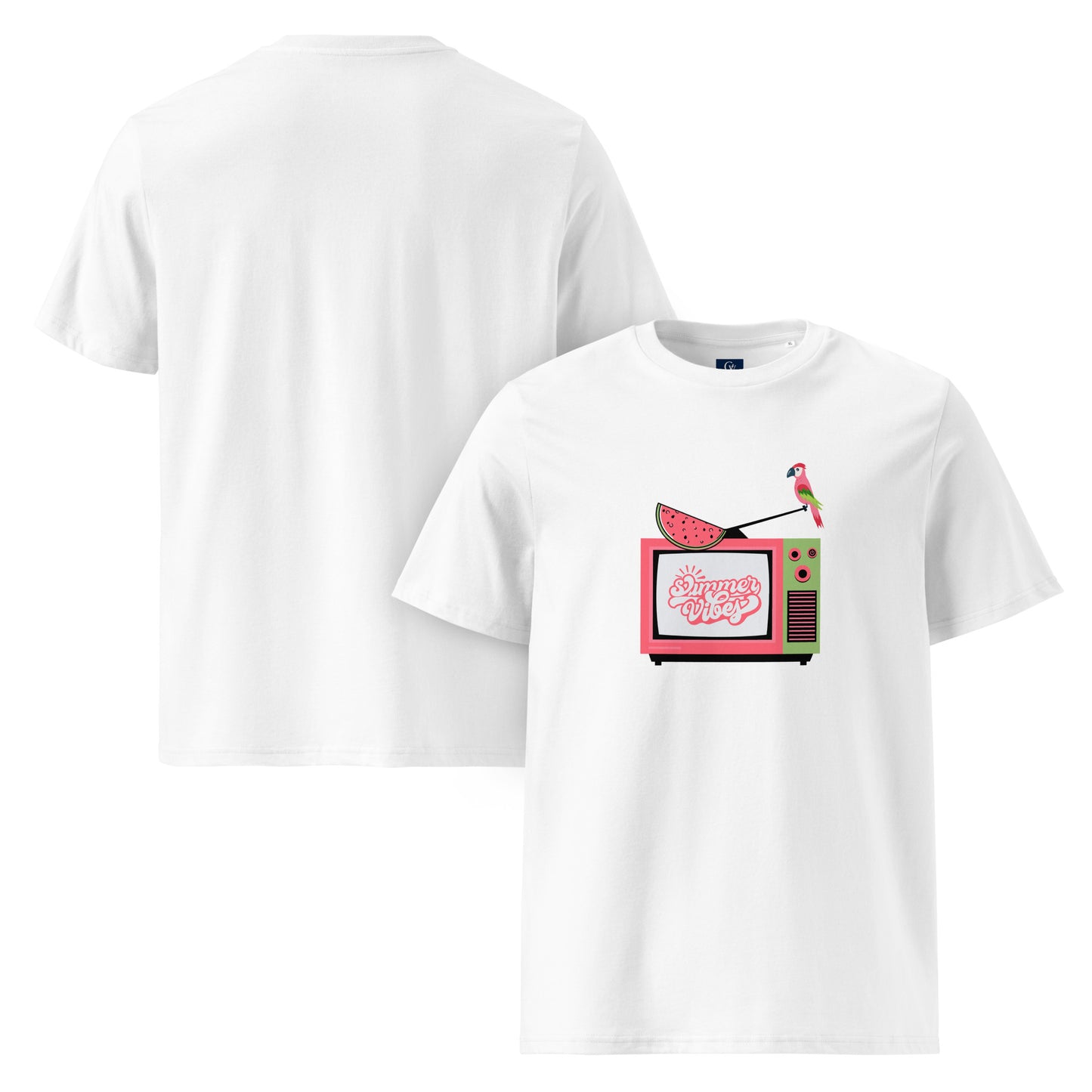Organic summer t-shirt breathable unisex cotton eco-friendly