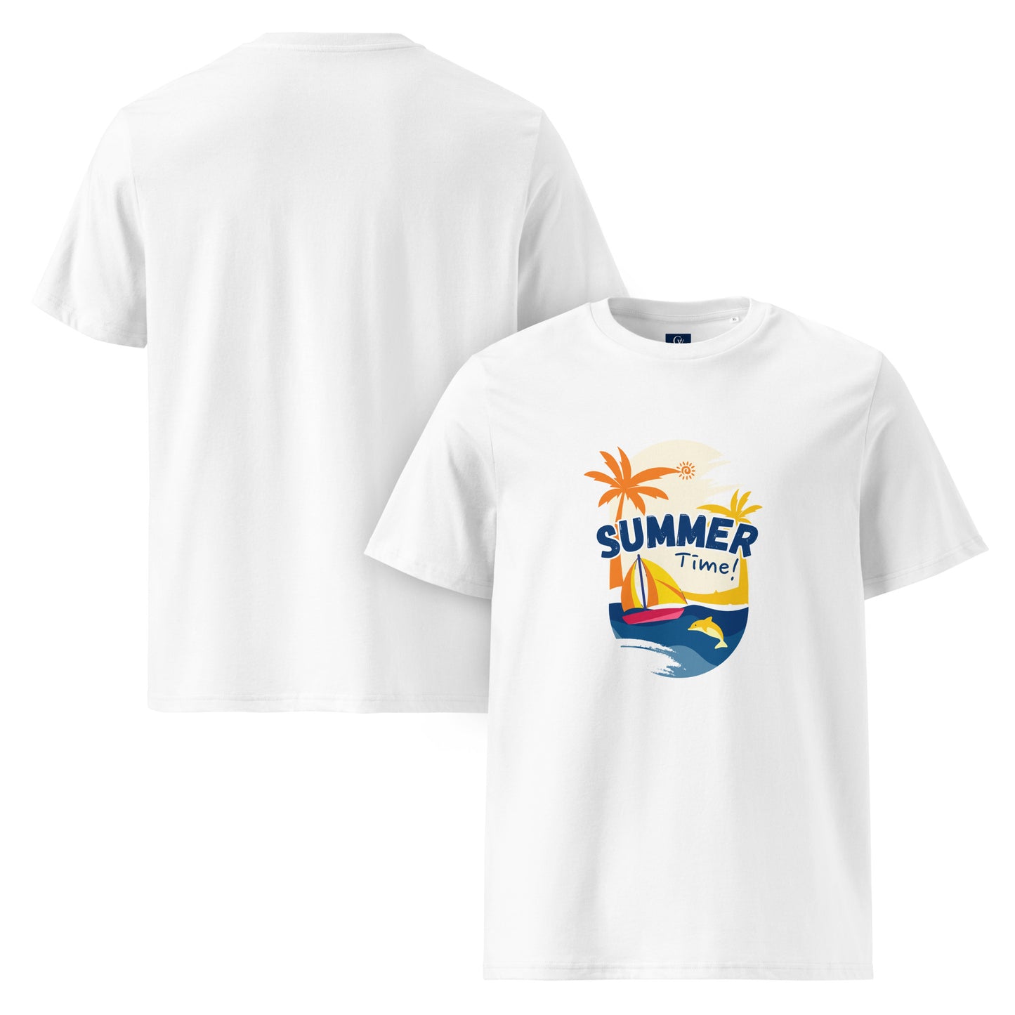 Organic summer t-shirt breathable unisex cotton eco-friendly