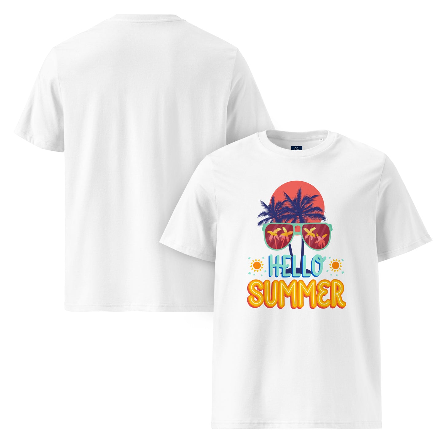 Organic summer t-shirt breathable unisex cotton eco-friendly